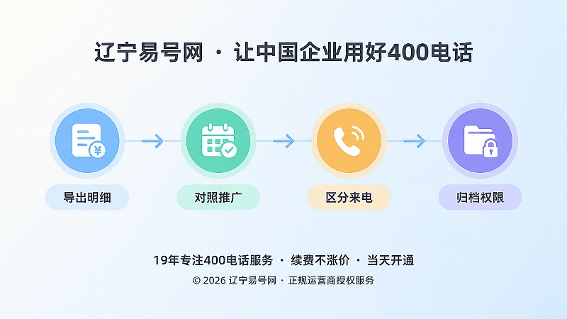 辽宁企业月度核对400电话套餐的时间线式配图