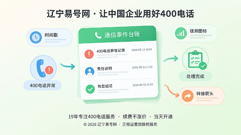 通信事件台账与恢复验证聚焦式插画